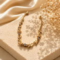 YSL Βραχιόλι Ρυθμιζόμενο με Λογότυπο και Κρύσταλλα
