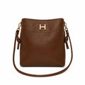 Hermes Δερμάτινος Crossbody Φάκελος με Μεταλλικό Brown "H"