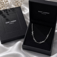 YSL κολιέ ασημί — packaging & σετ