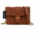 Coach Signature Monogram Crossbody Brown