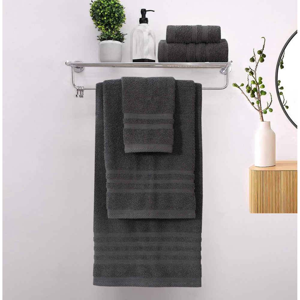 Πετσέτες Μπάνιου (Σετ 3τμχ) 100% Βαμβάκι Blanca Anthracite 500gsm