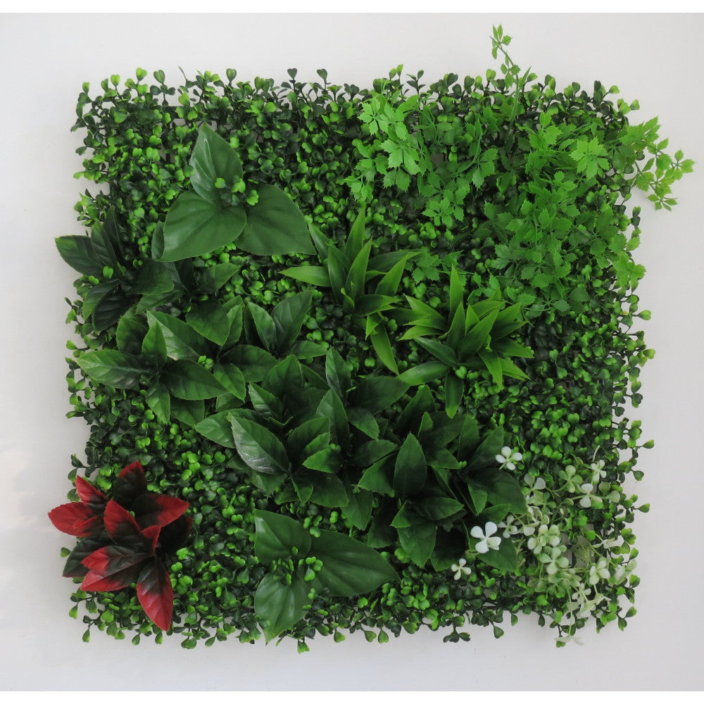 Πάνελ Φυλλωσιάς Διακοσμητικό – Τεχνητός Φράχτης Πρασίνου για Εξωτερικούς & Εσωτερικούς Χώρους 50X50CM YMB-705