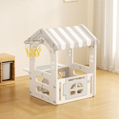 Dream Playhouse Παιδότοπος - Παιδική Χαρά Σπιτάκι με Μπασκέτα Γκρι MXW03-GR