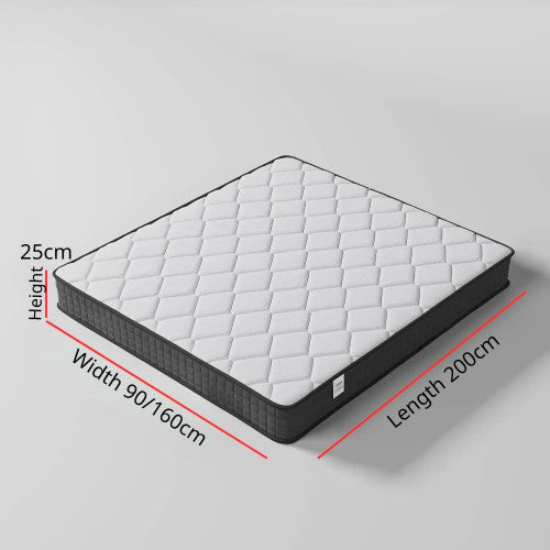 Ανατομικό Στρώμα Αφρού 90x200x25cm STRU-02-BLACK με ύψος 25CM