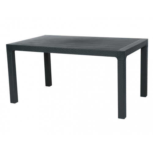 Τραπέζι Italy Πολυπροπυλενίου Ανθρακί 130x75cm
