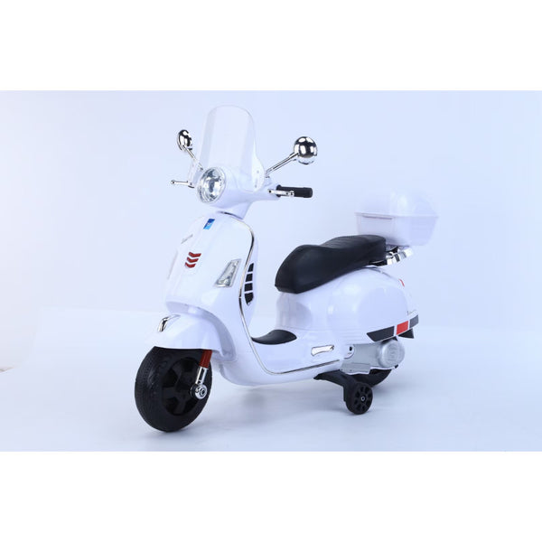 Ηλεκτροκίνητη Μηχανή Vespa  με , Φώτα LED και μουσική  Licensed original 6V Λευκό Q618-WHITE