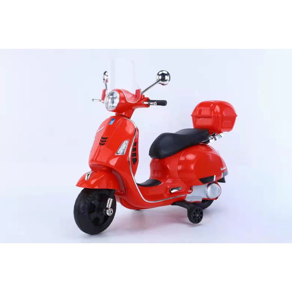 Ηλεκτροκίνητη Μηχανή Vespa  με , Φώτα LED και μουσική  Licensed original 6V Κόκκινο Q618-RED