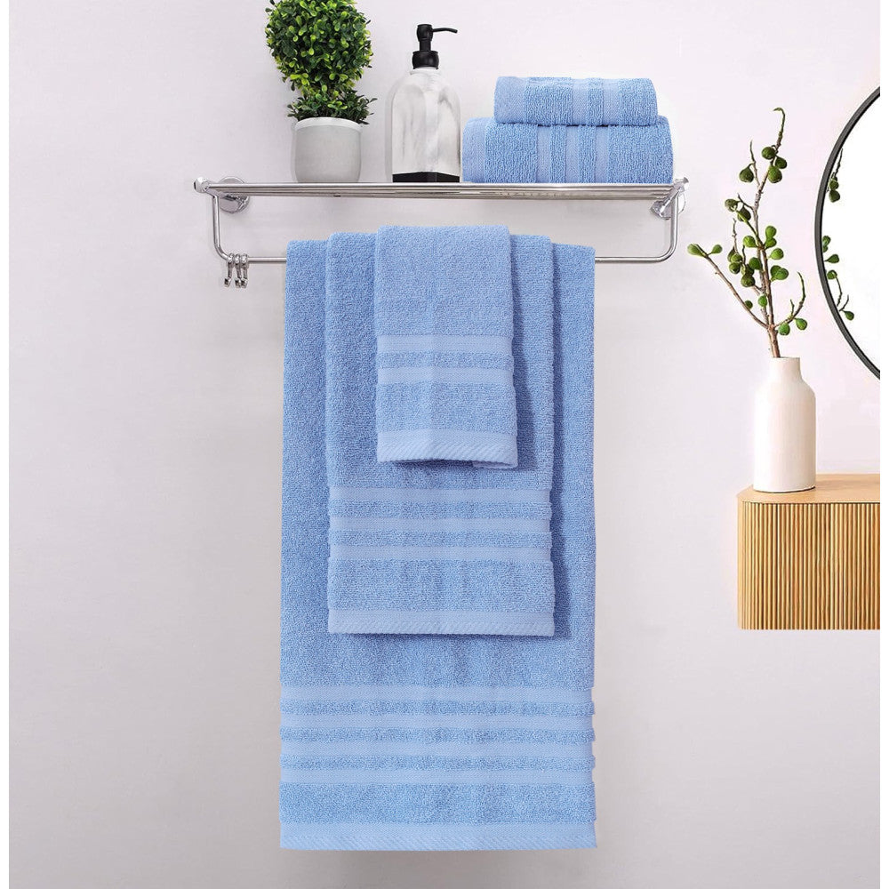 Πετσέτες Μπάνιου (Σετ 3τμχ) 100% Βαμβάκι Blanca Sky Blue 500gsm