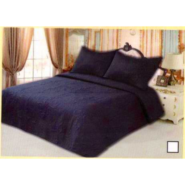 Σετ Κουβερλί (3τμχ) 100% Βαμβακερά Μπλε 220x240cm  BCS-023