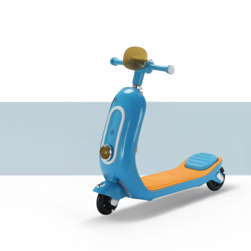 Παιδικό Πατίνι τύπου Vespa με Μουσική, Φώτα & LED Τροχούς – Ρυθμιζόμενο Τιμόνι για Παιδιά 2+ Μπλε 6611-BLUE