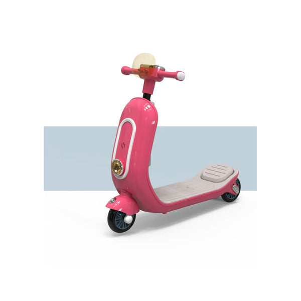 Παιδικό Πατίνι τύπου Vespa με Μουσική, Φώτα & LED Τροχούς – Ρυθμιζόμενο Τιμόνι για Παιδιά 2+ Ροζ 6611-PINK