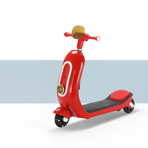 Παιδικό Πατίνι τύπου Vespa με Μουσική, Φώτα & LED Τροχούς – Ρυθμιζόμενο Τιμόνι για Παιδιά 2+ Κόκκινο 6611-RED