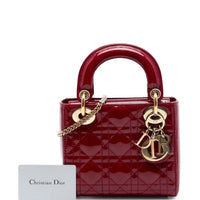 Dior Lady Dior Mini Cherry Red Quilted