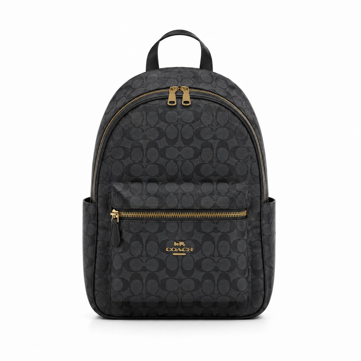 Coach Signature Canvas Backpack black