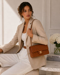 Classic Quilted Chain Shoulder Bag brown